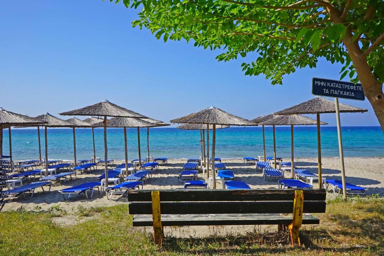 Villa Fofo - Beautiful Sea Front Villa With 650M2 Garden Nea Kallikrateia Buitenkant foto